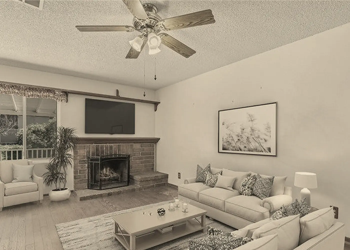 Simi Valley living room before the remodel