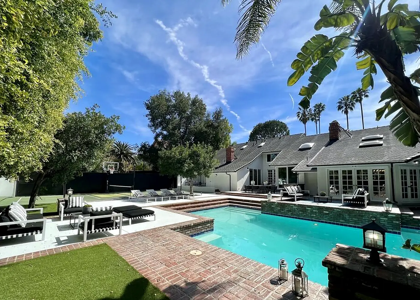 Encino backyard and pool after the remodel