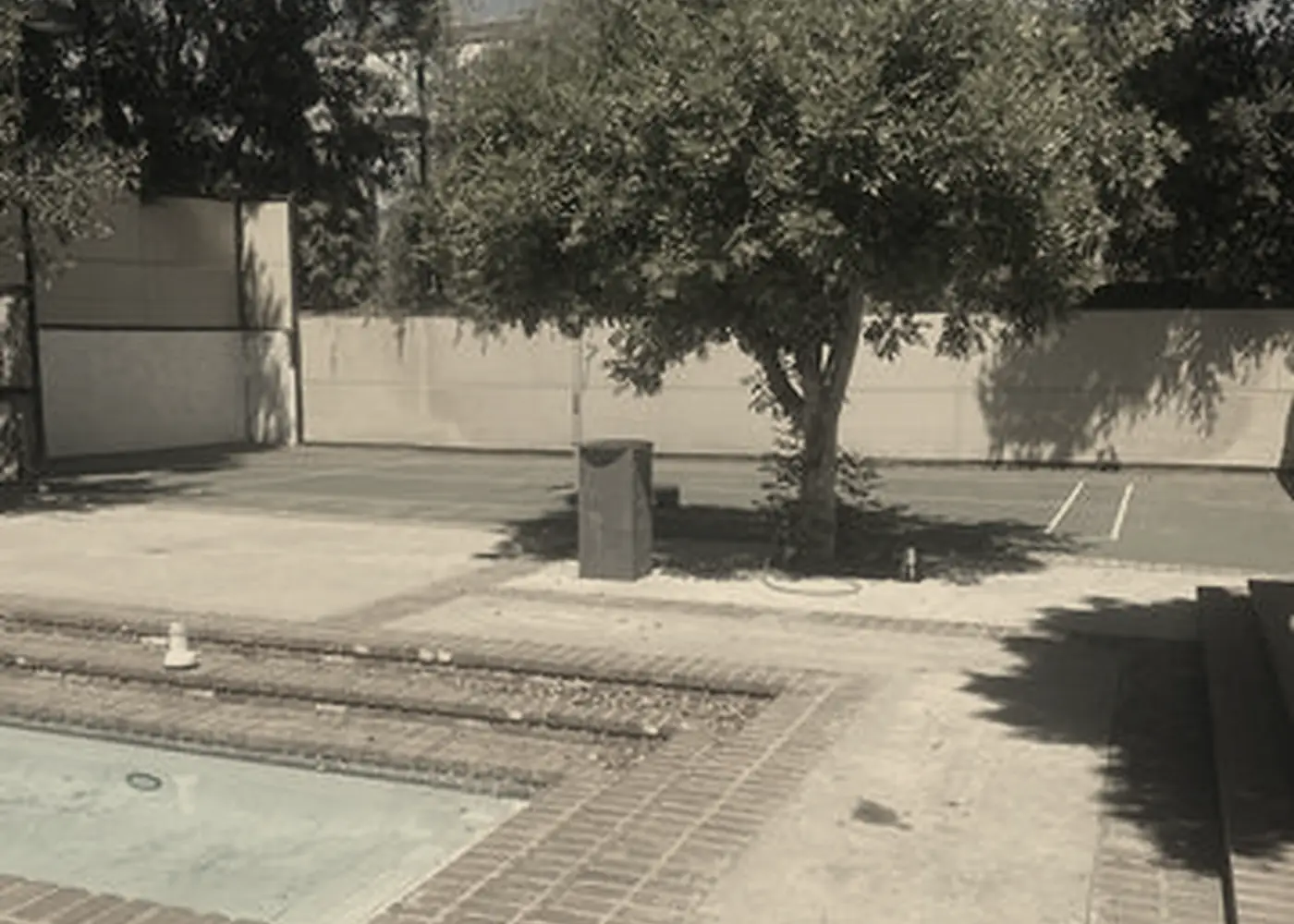 Encino backyard before the remodel